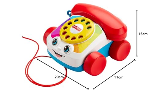 Fisher-Price FGW66 - Plappertelefon Motorikspielzeug mit Geräuschen, Babyspielzeug ab 12 Monaten, Mehrfarbig