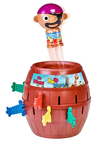 Tomy Kinderspiel Pop Up Pirate, Hochwertiges Aktionsspiel für die Familie, Piratenspiel zur Verfeinerung der Geschicklichkeit Ihres Kindes
