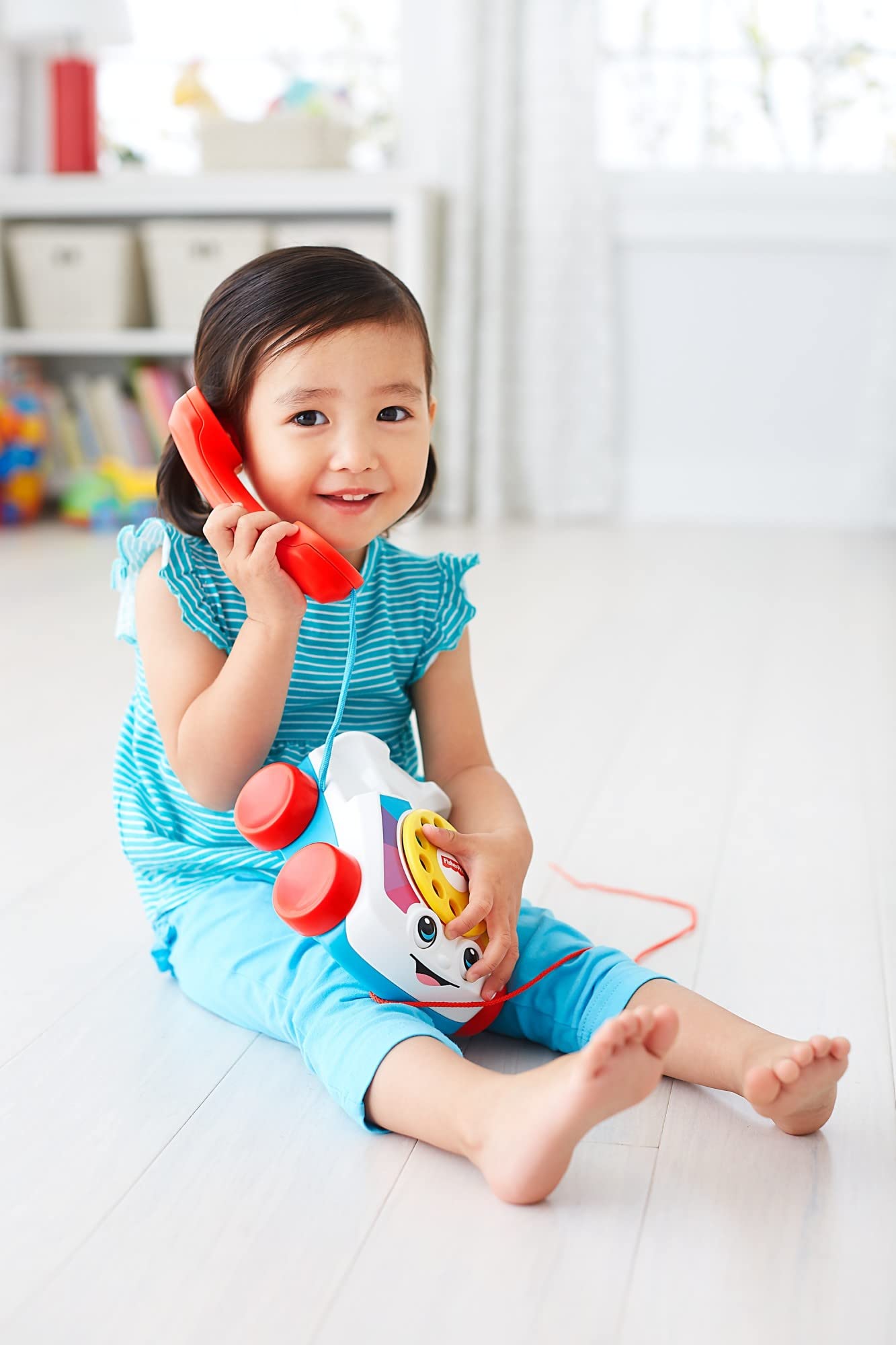Fisher-Price FGW66 - Plappertelefon Motorikspielzeug mit Geräuschen, Babyspielzeug ab 12 Monaten, Mehrfarbig