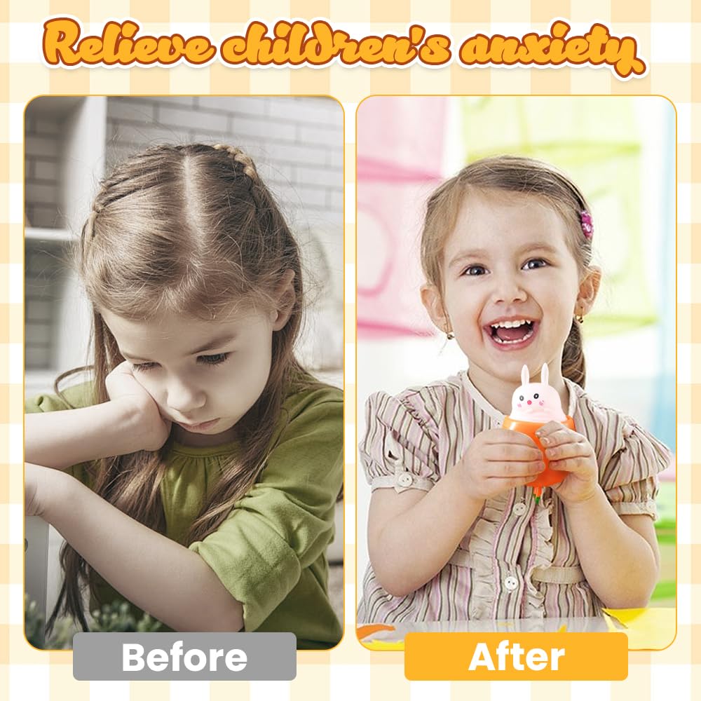 Stressball Anti Stress Spielzeug Bälle, 4 Pcs Kaninchen Spielzeug Ostergeschenke Kinder, Antistressball für Kinder Erwachsene Ostern Geburtstag