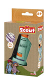 Simba 109452666 - Scout Kinder-Mikroskop ab 5 Jahre - kleines Taschenmikroskop (11 cm) mit 60-180-facher Vergrößerung, 7 Objektträgern & Licht