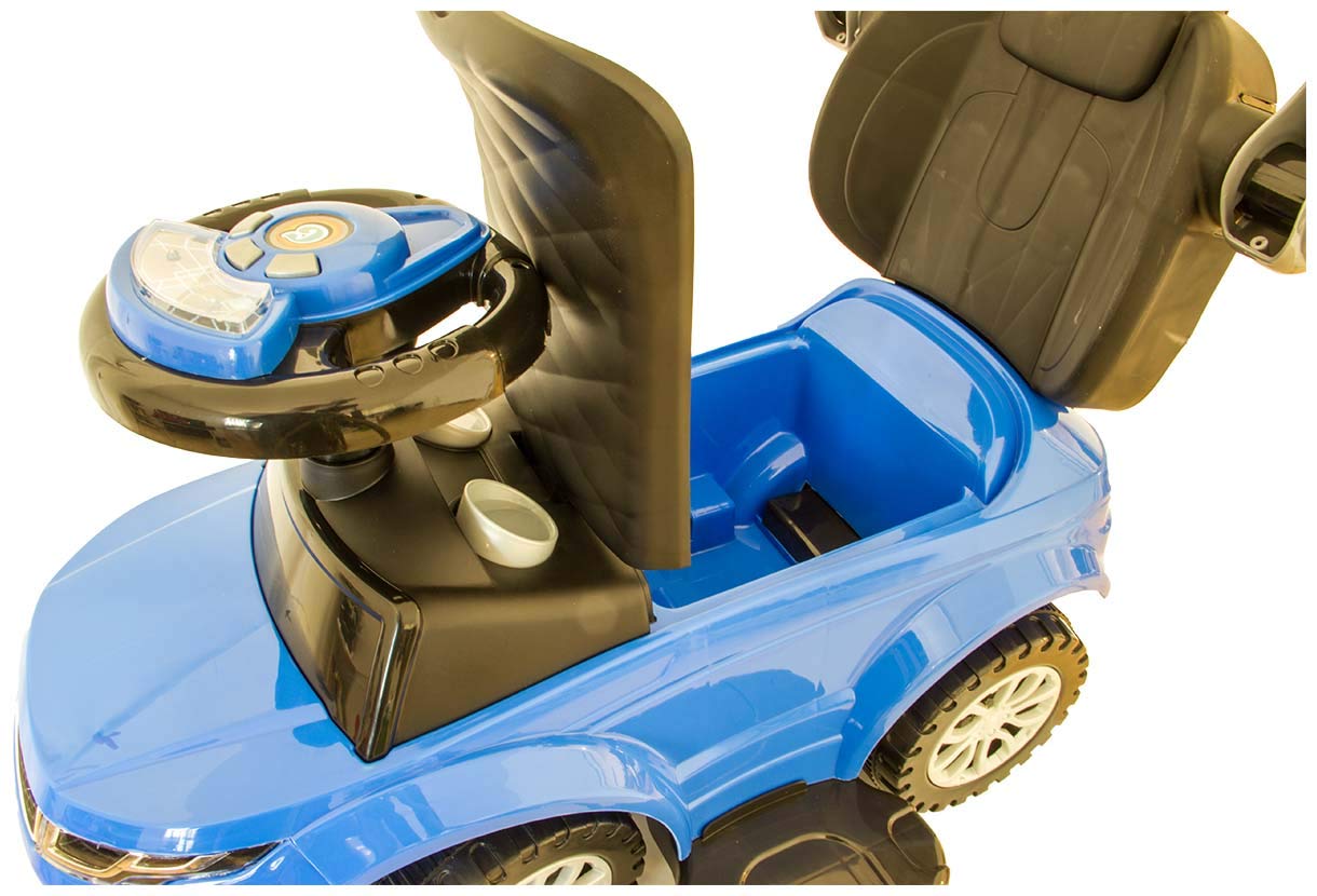 LEMODO Rutschauto mit Schiebestange | Rutschfahrzeug ab 1 Jahr | Rutscherfahrzeug mit Sicherheitsbügel | Kinderfahrzeug mit Staufach und Sound-Lenkrad