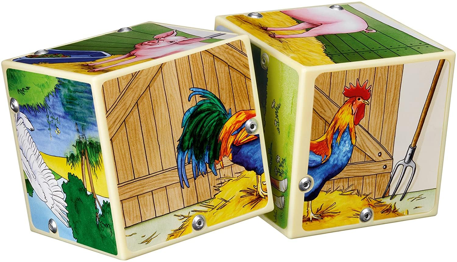 Kosmos 697365 - Soundwürfel Bauernhof, Lernspielzeug mit Geräuschen, für Kinder ab 2 Jahre, Spielzeug für Kleinkinder, Tiergeräusche, Geräusche