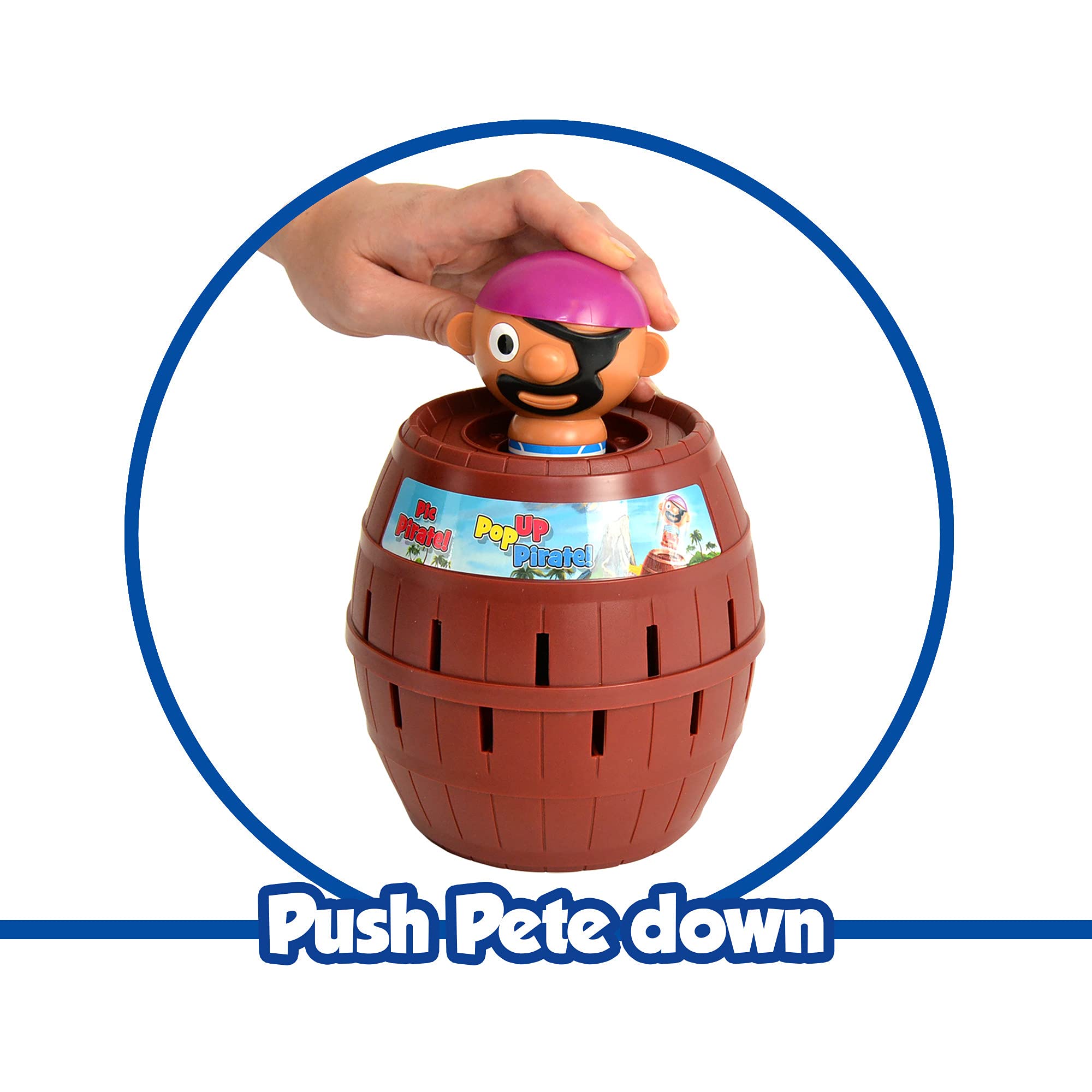 Tomy Kinderspiel Pop Up Pirate, Hochwertiges Aktionsspiel für die Familie, Piratenspiel zur Verfeinerung der Geschicklichkeit Ihres Kindes