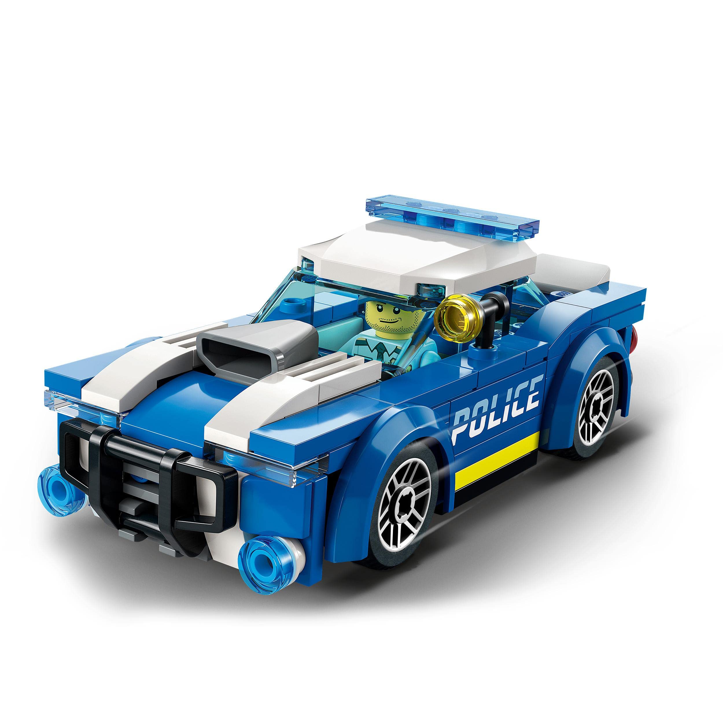 LEGO 60312 City Polizeiauto, Polizei-Spielzeug ab 5 Jahren, Geschenk für Kinder mit Polizisten-Minifigur, Abenteuer-Serie, kreatives Kinderspielzeug