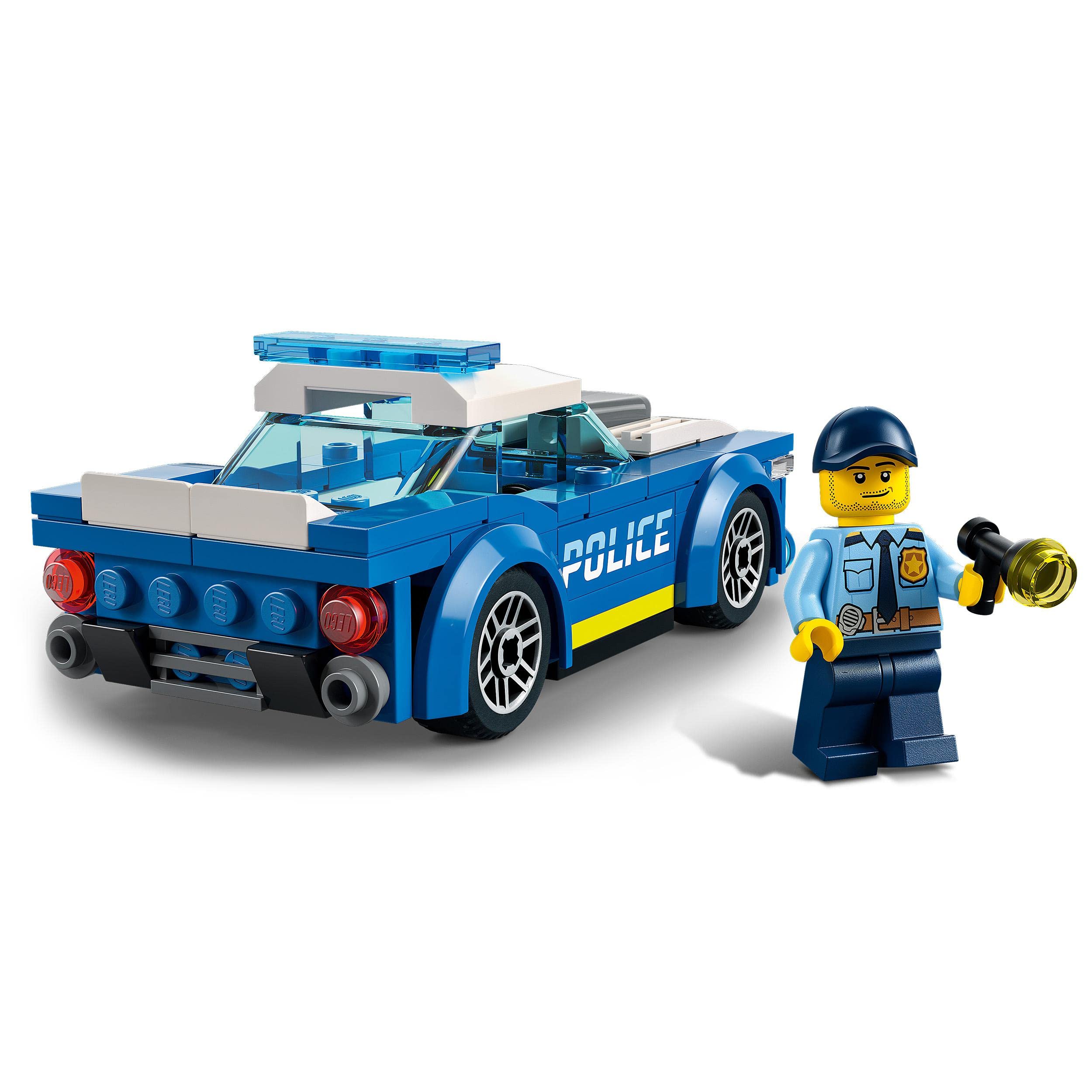 LEGO 60312 City Polizeiauto, Polizei-Spielzeug ab 5 Jahren, Geschenk für Kinder mit Polizisten-Minifigur, Abenteuer-Serie, kreatives Kinderspielzeug